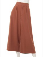 ハイウエストワイドパンツ/レンガ