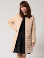 ビジュー付ロングダウンコート/ブラック