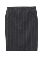 ピンストライプ柄スカート/ブラック(319)