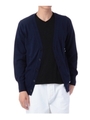 vネックコットンニットカーディガン/ネイビー系(093)
