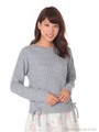 サイドレースアップニット/グレー