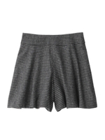 ツイードチェックフレアショートパンツ/オリーブグリーン(226)