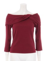 ツイストリボントップス/ボルドー