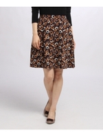 デイジープリントフレアスカート/ブラウン(142)