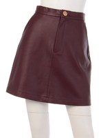 フェイクレザー台形SK/ボルドー