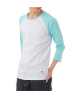 配色ラグラン7分T/グリーン系(020)