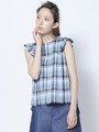 FRILL SHIRTS/BLUE