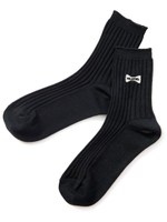 RIBBON RIB SOCKS/ホワイト