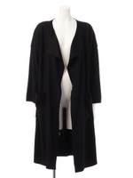 【Omekashi】縮絨ウールガウン/ブラック