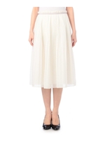 アコーディオンプリーツミモレ丈スカート/ホワイト(002)