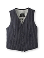 インディゴセルウィッチストライプベスト/ネイビー(393)