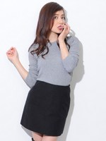 【O】サイド釦デザインTOP/BLACK