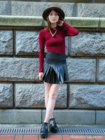 プリーツスカート/Black