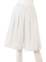 ペンシルストライプガウチョパンツ/オフホワイト