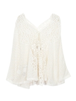 レースポンチョ/サンドベージュ(053)