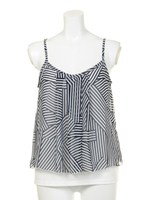 MIXボーダーシフォンTOPS/ＮＡＶＹ