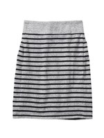 STRIPED ZIP SKIRT/ASH