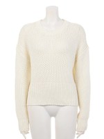 WIDE RIB WAFFLE KNIT/ホワイト