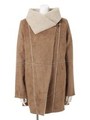 【ROSE BUD】FAKE MOUTON DRAPE COAT/CAMEL/IVO