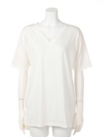 クロスVネックTOPS/KHAKI