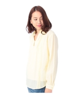 スキッパーレースシャツ/レモンイエロー(031)