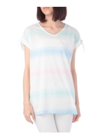 スプレーボーダーチュニック/サックス(390)