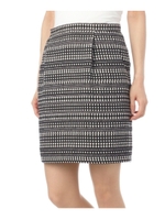 タック使い幾何学柄タイトスカート/ホワイト(401)