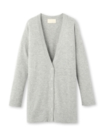 ドロップショルダーロングニットカーディガン/アイボリー(004)