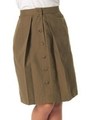 フロントボタンタイトミディアムスカート/Camel
