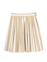 麻綿ダブルストライプスカート/ブラック(319)