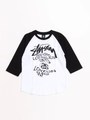 Kids WT Warp 3/4 Raglan Tee/Grey Heather/Navy