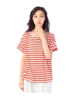 style zampa for the holidays ボーダーカットソー/ダークオレンジ(068)