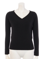 １２ＧリブストレッチＶネック長袖プルオーバー/エンジ