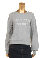 アーチ刺繍裏毛TOPS/杢GRY