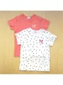 ガールズ2枚組Tシャツ/レッド