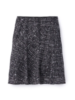 ツイードプリント風フレアスカート/モスグリーン(124)