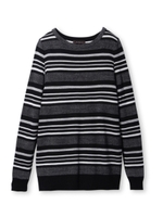 ラメボーダーニット/ブラック(319)