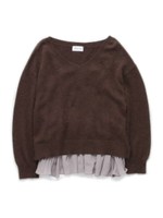 レイヤードアンゴラプルオーバー/GRY