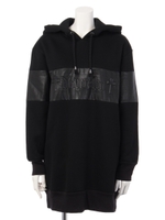 型押シ合皮切リ替エウラケワンピ/ブラック