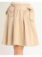 【Tralala】サイドリボンスカート/ベージュ
