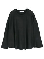 カシミヤタッチフレアニットトップス/ブラック