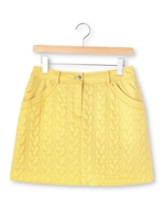 ケーブルキルトスカート/ブラック(919)