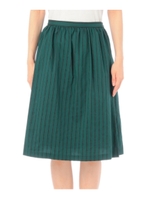 ストライプミディ丈スカート/ネイビー系(393)