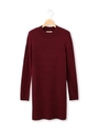 テレコリブボトルネックワンピース/ボルドー(064)