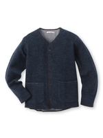 ブークレウールカーディガン/ブルー系(094)