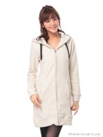 ウォームロングパーカ/ネイビー