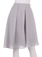 シフォンジーフレアスカート/ライトグレー
