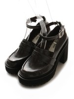 ヒールローファー/GRY