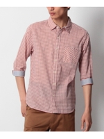 ミックスギンガムチェック柄シャツ/グリーン(422)