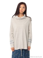 リバイバルコットン天竺オフタートルカットソー/ベージュ